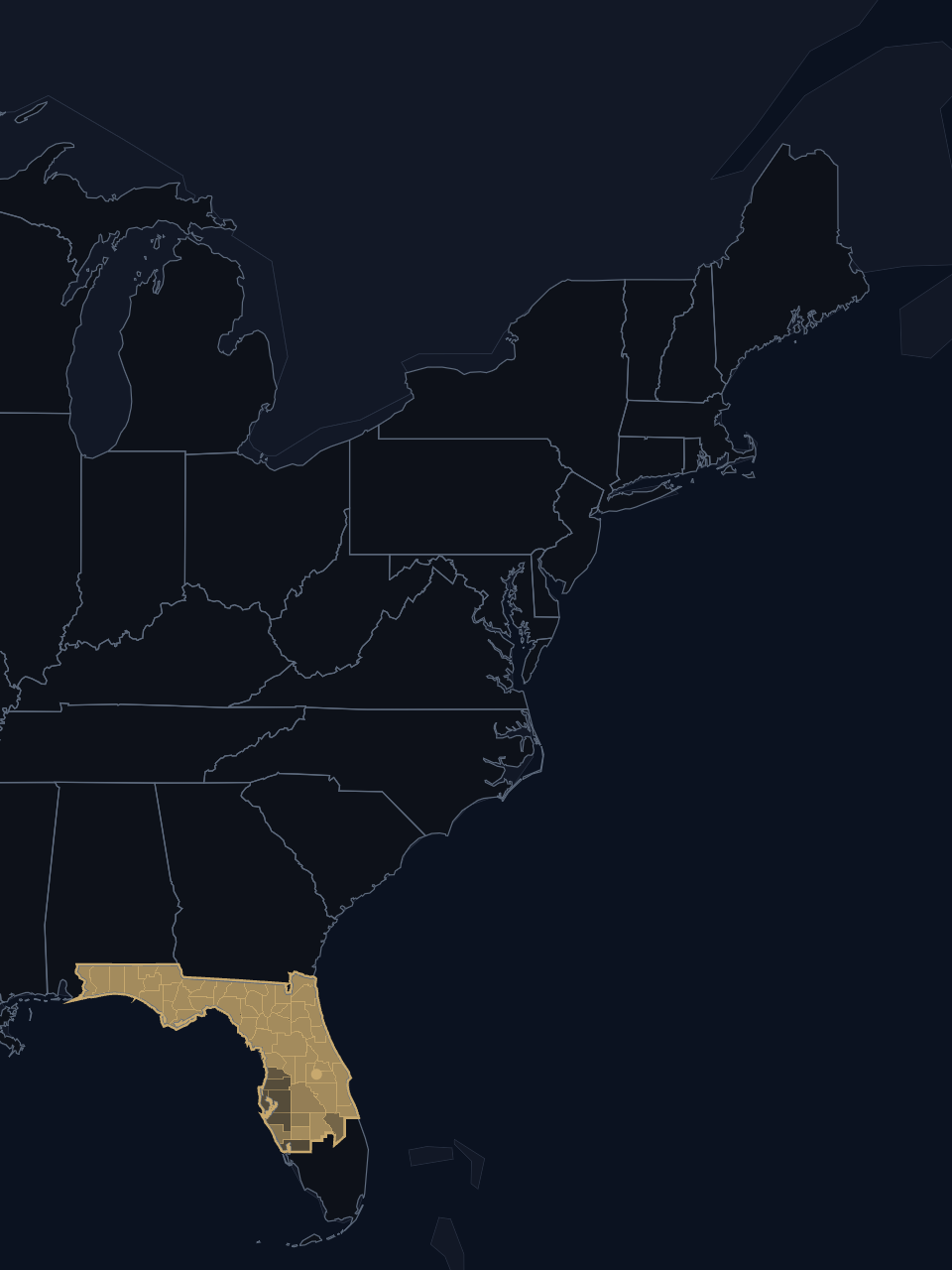 Orlando Magic TV territory map
